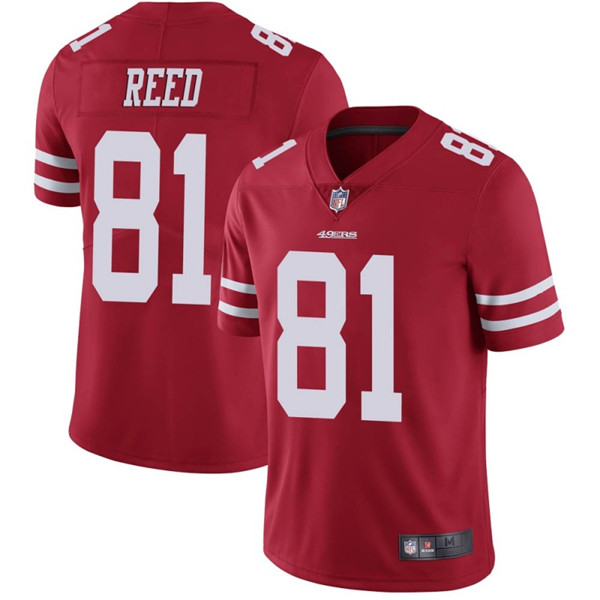 Men's San Francisco 49ers #81 Jordan Reed Red Vapor Untouchable Limited Stitched Jersey